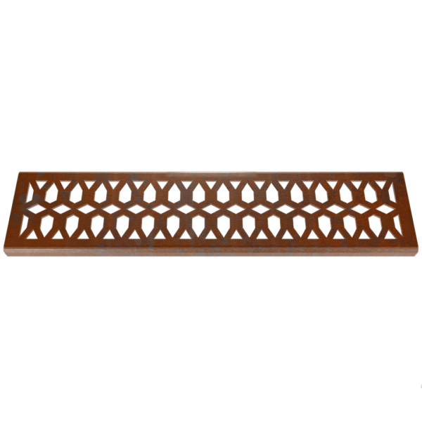 Diamond Corten Steel Channel Drain Grate 75 x 913mm (3 Inch)