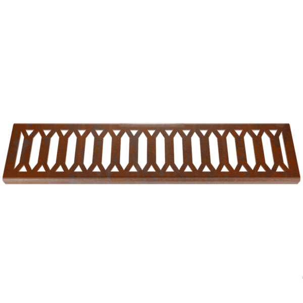 Hexagon Corten Steel Channel Drain Grate 75 x 913mm (3 Inch)