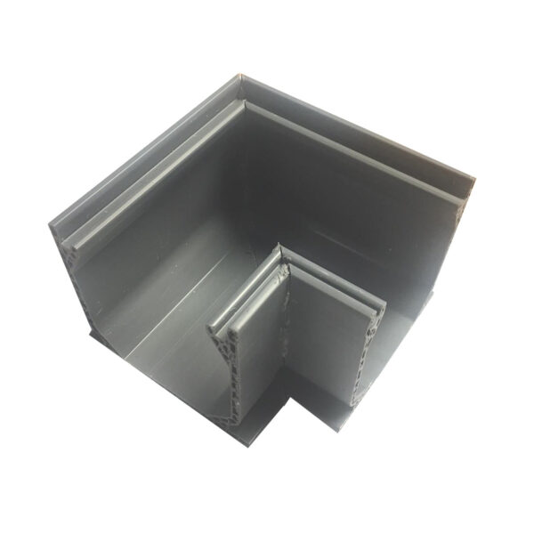 Aquascape Grey Plastic Mini Channel 90 Degree Corner (3 Inch)