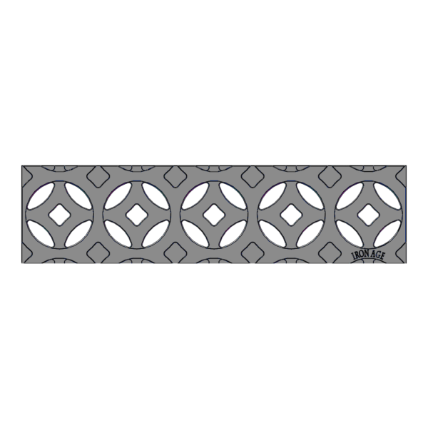 Interlaken Cast Iron Channel Drain Grate 278 x 75mm (11 x 3 Inch)