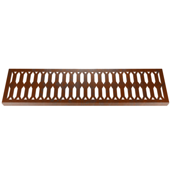 Crystal Corten Steel Channel Drain Grate 125 x 1000mm (5 Inch)