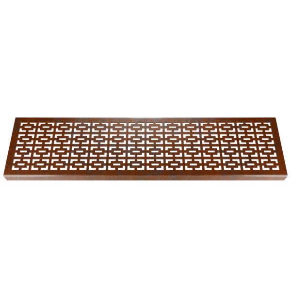 Geo Rectangular Corten Steel Channel Drain Grate 125 x 1000mm (5 Inch)